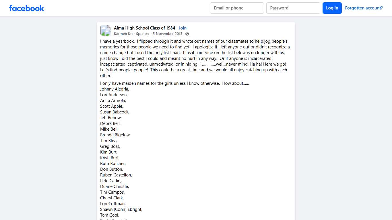 Alma High School Class of 1984 | I have a yearbook | Facebook